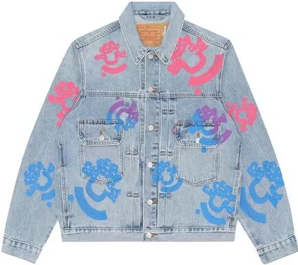 Denim Tears Bstroy Tears Light Wash Denim Trucker Jacket